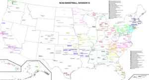 Image 21A map of all NCAA Division II basketball teams (from College basketball)