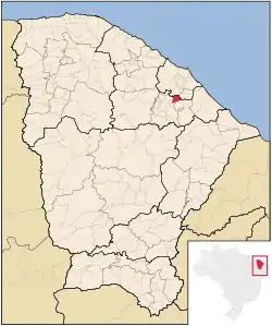 Location of Acarape in Ceará