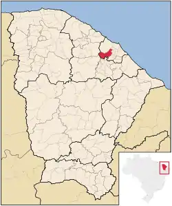 Location in Ceará  state