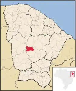 Location in Ceará  state