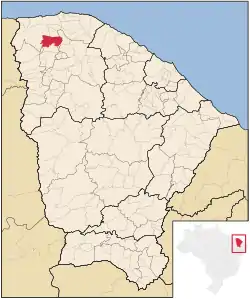 Location in Ceará  state