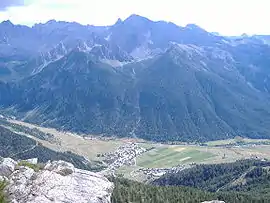 A view of Ceillac from the nearby hillside