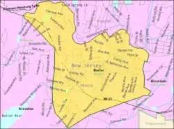 Census Bureau map of Butler, New Jersey