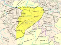 Census Bureau map of Hainesport Township, New Jersey