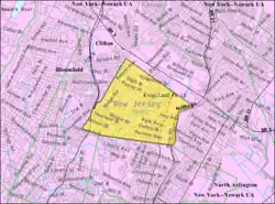 Census Bureau map of Nutley, New Jersey