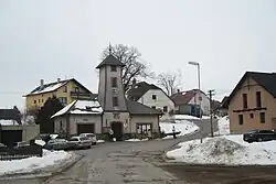 Centre of Čížov with the municipal office