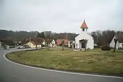 Centre of Libež with the Chapel of Holy Trinity