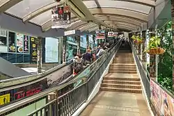 Inside the escalator system