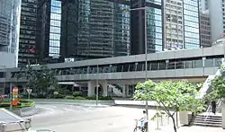 The Central Elevated Walkway crosses Connaught Road in June 2007