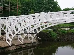 The white protective paint and the central pier