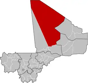 Location of the Cercle of Timbuktu in Mali