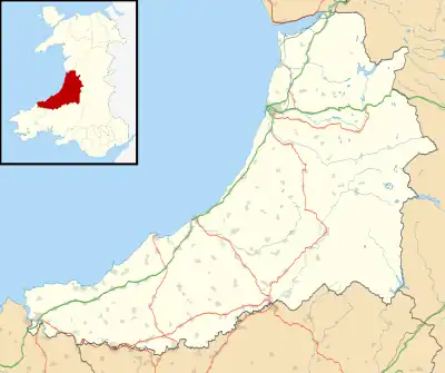 Pontsiân is located in Ceredigion