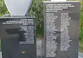 Close-up of the names of the victims