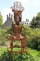 Iron sculpture in the gardens