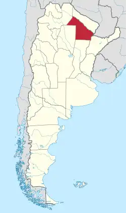 Location of Chaco within Argentina