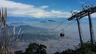 Kathmandu Valley view from the cable car