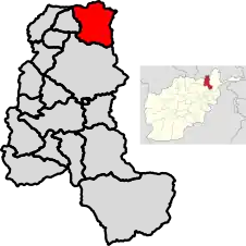 Chah Ab District Map