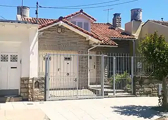 Typical arrangement of attached garage with gable above