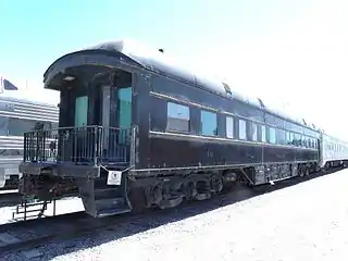 Southern Railway Business Car built in 1897 for the Southern Railway Company. The car, nicknamed the "Desert Valley", served as the President's Car on the South Carolina & Georgia Railroad in 1901.