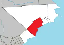 Location within Le Rocher-Percé RCM.