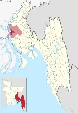 Location of Chandpur Sadar