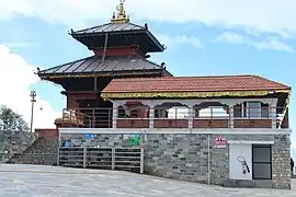 Front view of the temple