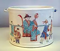 Chantilly soft-paste porcelain seau, or wine bucket, 1725–1751.