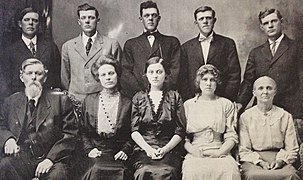 Charles (front left), Catherine, and children