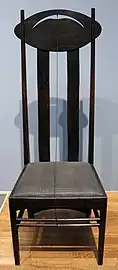 Dining room chair by Charles Rennie Mackintosh (1897)