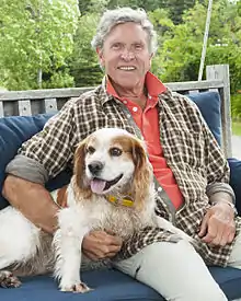 Gaines with his dog, Sumo, in August 2014