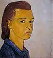 Charlotte Salomon, Self-portrait, 1940; gouache-paint on cardboard