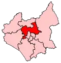 A medium-sized constituency, located to the north of the centre of the county. It is entirely bounded by other constituencies in the county.