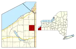 Location within Chautauqua County and New York