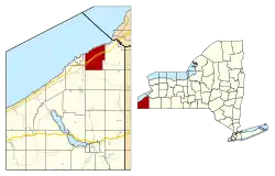 Location within Chautauqua County and New York