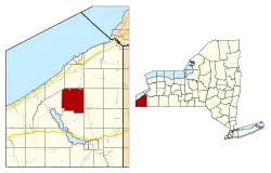 Location within Chautauqua County and New York