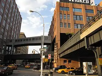 Walking path passing through the Chelsea Market building