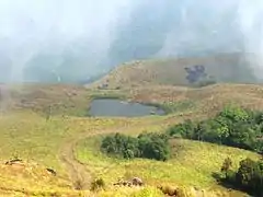 Lake en route to the top of Chembra Peak