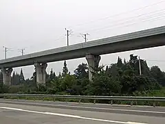 Chengdu–Dujiangyan high-speed railway's elevated tracks