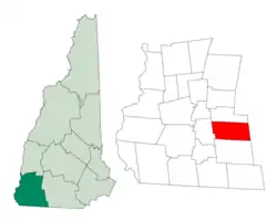 Location in Cheshire County, New Hampshire