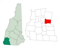 Location in Cheshire County, New Hampshire