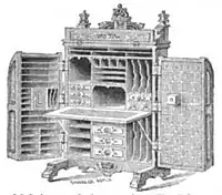 Etching of the desk Chester A Arthur used in the White House