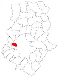 Location in Ilfov County