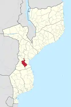 Chibabava District on the map of Mozambique