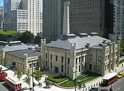 The Chicago Avenue Pumping Station is also a historical district contributing property in the Old Chicago Water Tower District.