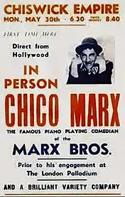 Poster for Chico Marx, 1949