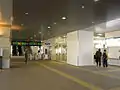 Ticket gates of the Shinkansen station.