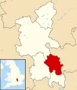 Chiltern shown within Buckinghamshire