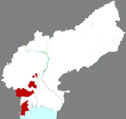 Location in Jinzhou