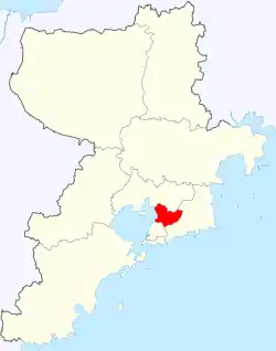 Location in Qingdao