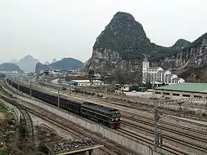 Freight train in China